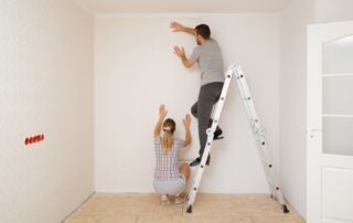 Glasvliesbehang droogtijd.