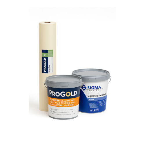 Glasvliesbehang pakket met Sigma voor 50 m2