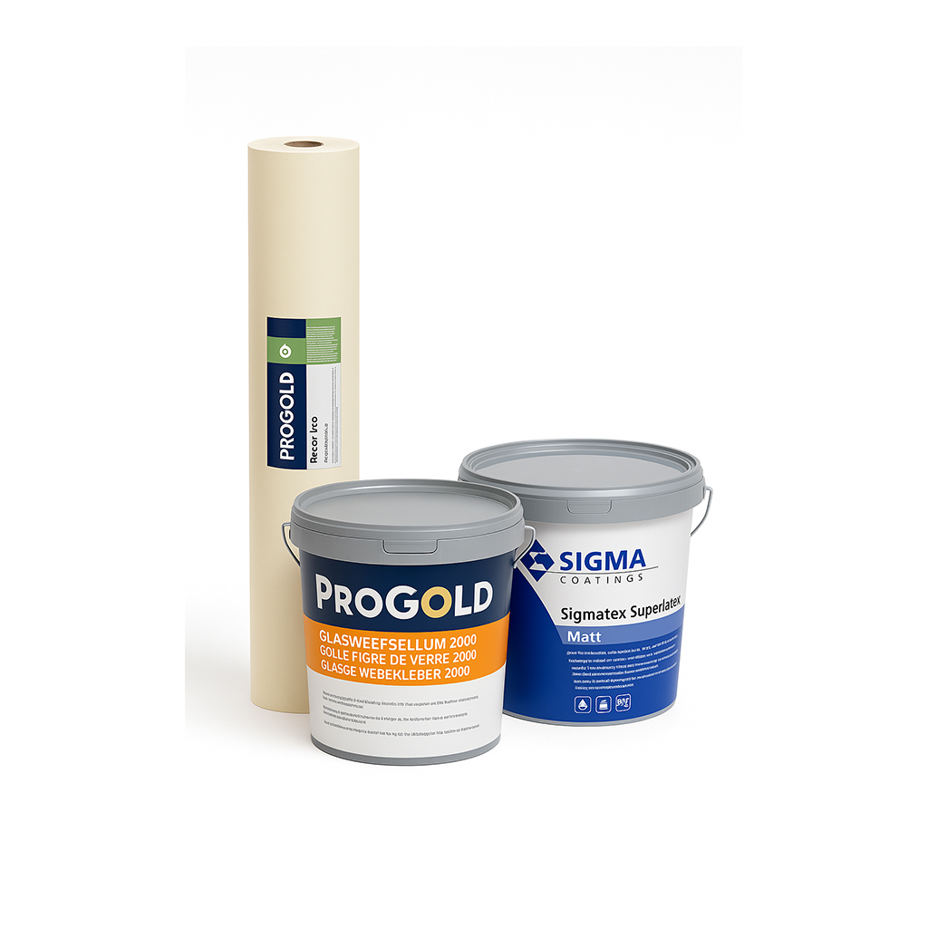 Glasvliesbehang pakket met Sigma voor 50 m2