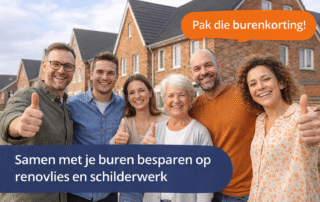 Burenkorting voor glasvlies behang.