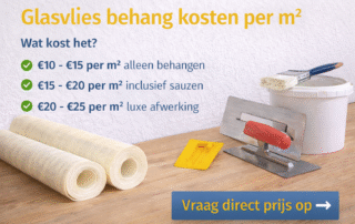 Glasvlies behang kosten per m² uitgelegd in een duidelijk overzicht.