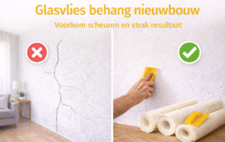 Glasvlies behang nieuwbouw? Voorkom scheuren en kies voor strakke muren zonder naden. Ideaal voor een duurzame afwerking.