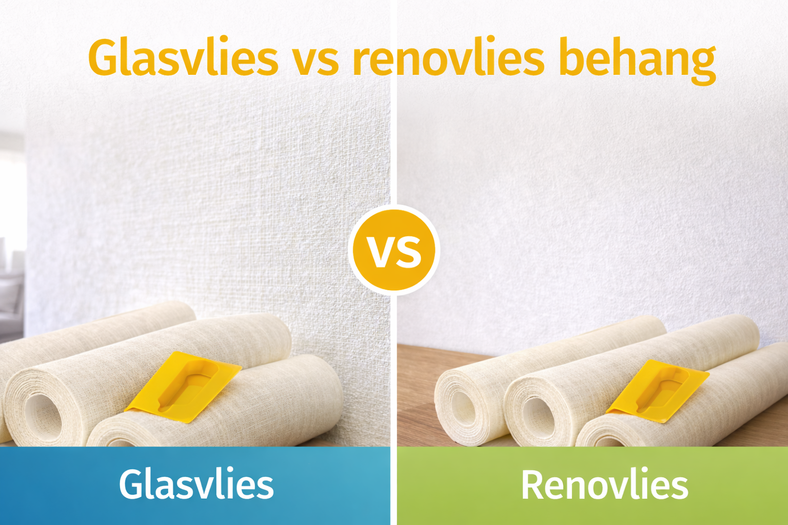 Glasvlies vs renovlies behang wie wint? Oordeel zelf.